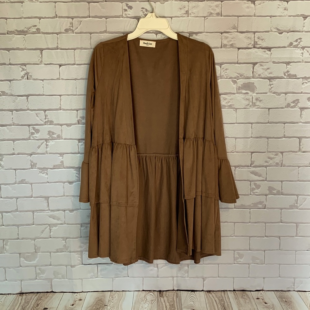 Faux Suede Cardigan
